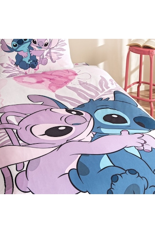 Taç Lisanslı Lilo&stitch Tek Kişilik Pamuk Nevresim Takımı 000000001000049393 Çok Renkli
