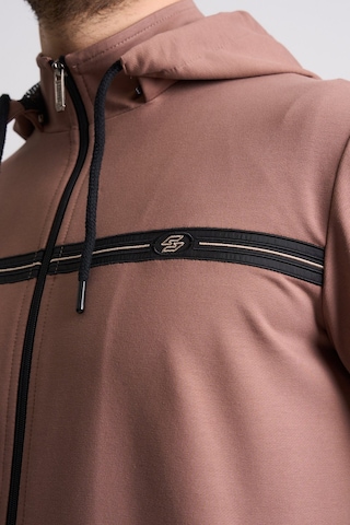 Shooter Sportswear Klasik Antrasit Erkek Eşofman Takımı Çıkartılabilir Kapüşonlu Rahat Kalıp Vizon