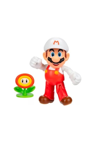Süper Mario Ateş Mario Ve Ateş Çiçeği Figürü