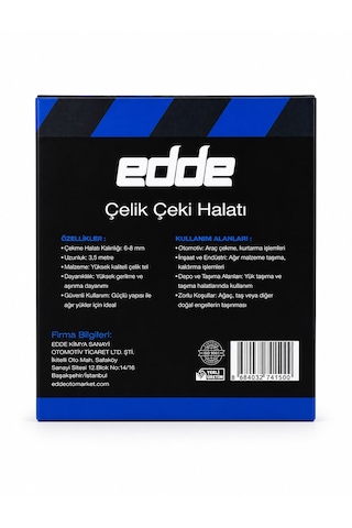 Edde Araba Araç Oto Çelik Çeki Halatı 3,5 Ton Araç Çekme Halatı