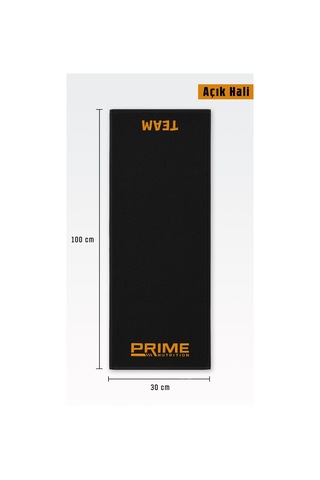 Prime Nutrition Team 30x100 Siyah Havlu Siyah - Turuncu