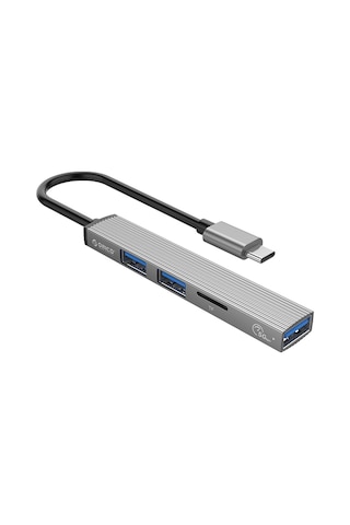 Orico AH-12F-GY Type-C to 3 Portlu USB 3.0 Çoklayıcı TF Micro SD Kart Okuyucu Hub