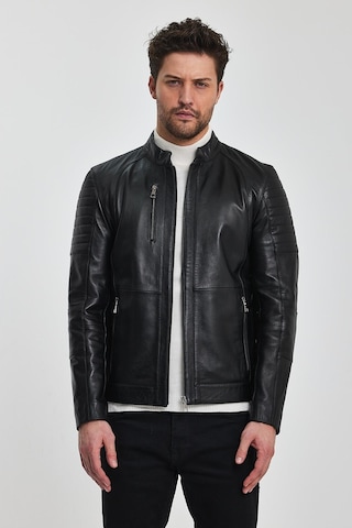 Frank Siyah Deri Mont 001