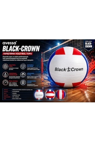 Avessa Black-crown Yapıştırma Voleybol Topu Çok Renkli