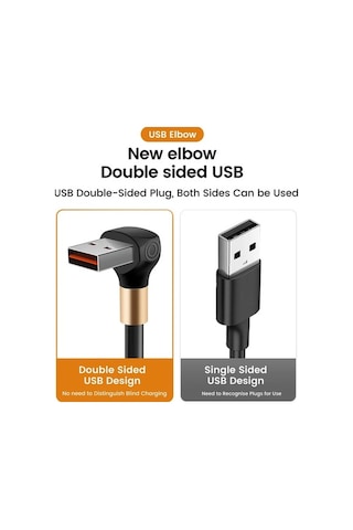 Tongxida 90 Dirsek Araba Şarj Kablosu 6a Usb A-c, İphone Uyumlu 14w Type C To Type C 1.6m Hızlı Şarj
