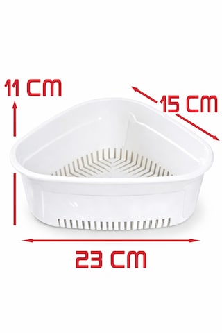 Çok Amaçlı Süzgeç Pratik Mutfak Lavabo İçi Gider Süzgeci Yemek Artığı Tutucu Sepeti Beyaz