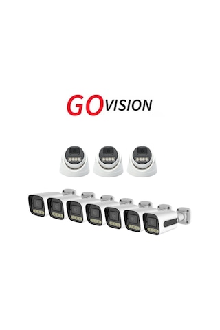 Go Vision 10 Adet Ip Güvenlik Kamerası - 5mp Dış Mekan Kamera, 3.6mm Lens, Poe, Warm Led Gece Görüşlü Go Vision 10 Adet Ip Güvenlik Kamerası - 5mp Dış Mekan Kamera, 3.6mm Lens, Poe, Warm Led Gece Görüşlü
