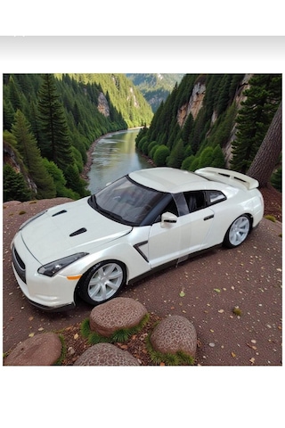 Burago 1:18 2009 Nissan Gt-r R35 Özel Renk Sedefli Beyaz Model Araba