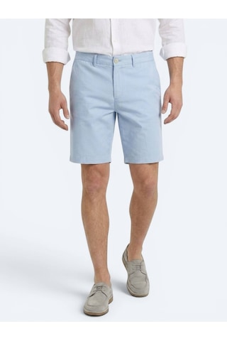 Kip Mavi Düz Kumaş Jogging Fit Casual Bermuda