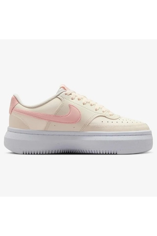 Nike Court Vision Alta Leather Womens Sneaker Hakiki Deri Kadın Günlük Spor Ayakkabı Krem Krem