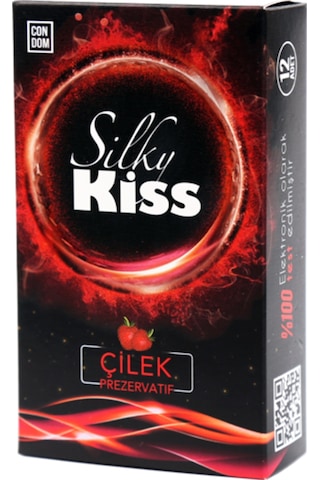 Silky Kiss Çilek Aromalı Prezervatif 12'li