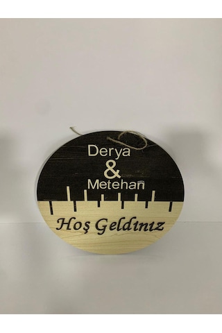 Kişiye Özel Isim Yazılabilir Hoş Geldiniz Kapı Süsü
