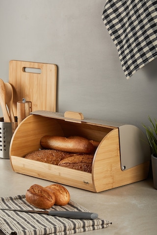 Benito Bambu Ekmek Dolabı Gri