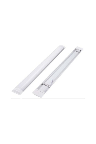 Penta 10'lu Paket 120 Cm 40 Watt Çift Sıra Ledli Led Bant Armatür 6500 Kelvin Beyaz Renk Beyaz