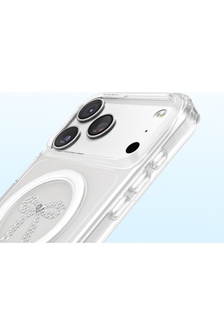 İphone 18 Pro Max Uyumlu Kılıf M-safe Şarj Özellikli Zore Paris Mova Sert Pc Kapak Şeffaf