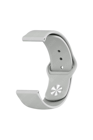 Amazfit Gts 4 Mini İle Uyumlu Silikon Spor Kordon, 20mm, Gri, Krd-11-gts-4m-20mm-gri