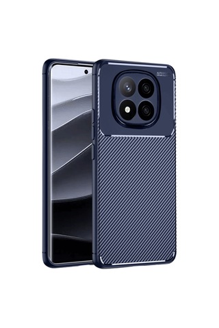 Redmi Note 14 Pro 4g Kılıf Auto Focus Karbon Kapak - Lacivert Çok Renkli