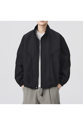 Snapbuy Rahat Ve Şık Düz Yakalı Erkek Ceketi Siyah