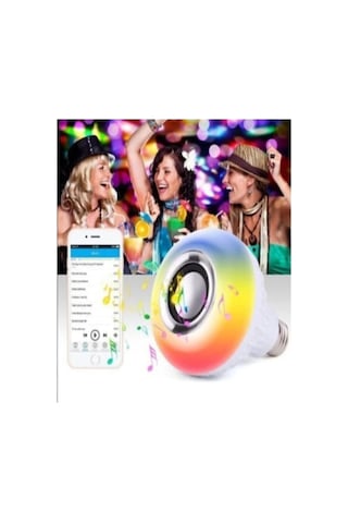 Müzikli Rgb Ledli Ampul Lamba Akıllı Hoparlör Ses Bombası Led Music 2 Adet 2 Adet
