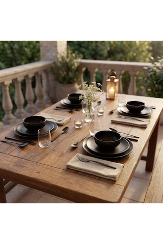 Güral Enternasyonel Black Matt 12 Parça 4 Kişilik Yemek Takımı 141 4858621