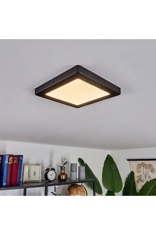 24 Watt Günışığı Ledli Çok Kaliteli Sıva Üstü Tavan Armatür 22 X 22 Cm Kare Sıva Üstü Tavan Armatürü Siyah