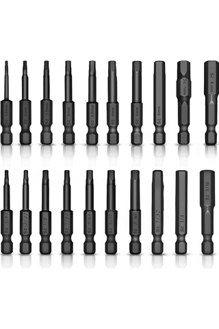 Teltree 10 Parça Siyah Inçli Magnetik Tornavida Ucu Seti - 1/4" Altıgen Sap, 50mm Uzunluk, Dayanıklı Malzeme, Profesyonel Ve Dıy Kullanıma Uygun