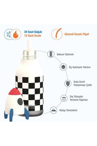 Asobu Bestie Bottle Termos - Rocketship Çok Renkli