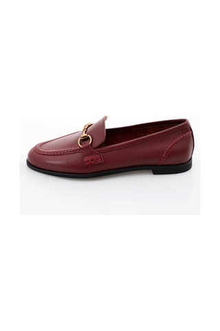 Vişne Deri Loafer 34306-Vişne Bordo