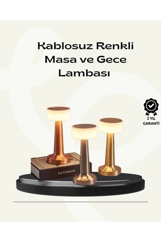 Modern Usb'li Kablosuz Masa Lambası Minimalist Tasarım, 3 Farklı Parlaklık Çok Renkli 31117604