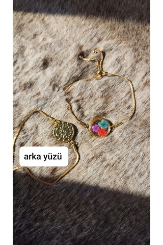 Beyaz Atölye Gold Çiçek Bileklik Gold