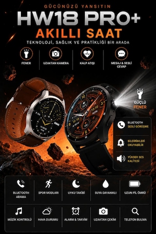 Sonreir Watch HW18 Pro+ 2026 Erkek Akıllı Saat (Distribütör Garantili)