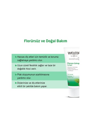 Weleda Bitki Özlü Organik Diş Macunu 75 ML