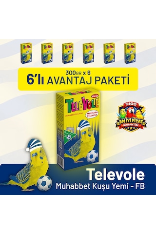 Televole Muhabbet Kuşu Yemi Fb - 6 Adet 300 G