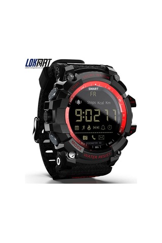 Geeksen Lokmat Mk16 Akıllı Saat: 12 Ay Pil Ömrü, Ip67/5atm Su Geçirmez, El Gece Işığı, Bluetooth, Uzaktan Fotoğraf Çekme, Spor Takibi, Adım Sayar, Alarm, Tarih/saat, Android/ios Uyumlu, Kırmızı Çok Renkli