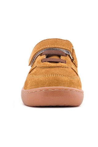 Rakerplus Bob Hakiki Deri Taba Barefoot Cırtlı Lastikli Bebek Sneaker Ayakkabı Taba