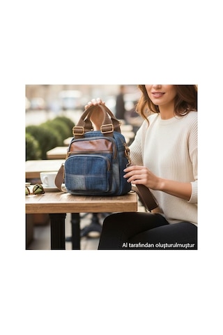 Guja C1012 Kadın Denim El Ve Sırt Çantası Kot Mavi Kot Lacivert