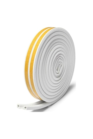 Beyaz Kapı Pencere Bandı Fitili Yapışkanlı Soğuk Izolasyon 10x2 20 Mt