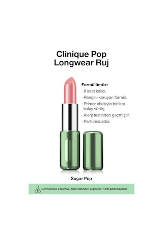 Pop Longwear Gün Boyu Kalıcı Ruj - Renk: Sugar Pop 3.9g Parlak Bitiş Diğer