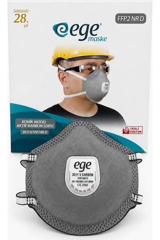 Ege 3011 V Ffp2 Nr D Aktif Karbon Ventilli Maske 10'lu