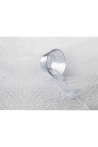 Pamuklu Sıvı Geçirmez Fitted 160x200 Cm Çift Kişilik Alez Beyaz