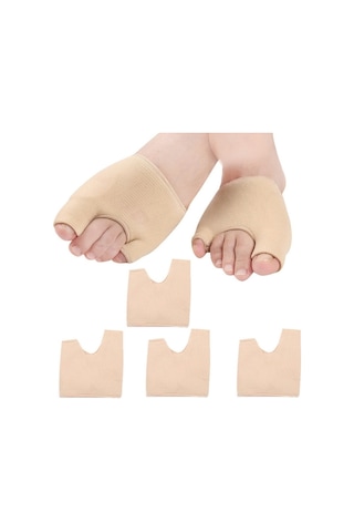 2 Çift Dişli U Şekilli Ön Ayak Pedi Halluks Valgus Düzeltici Çorap