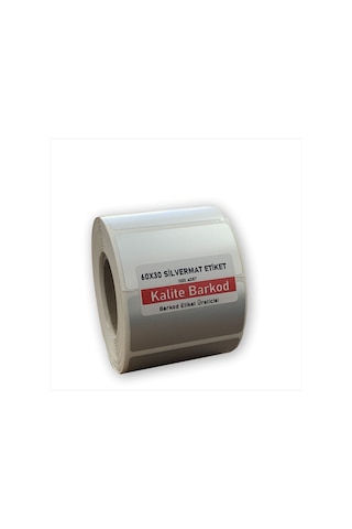 60x30 Silvermat Etiket | Rulo Metalize Etiket 60x30 Silvermat Etiket | Rulo Metalize Etiket