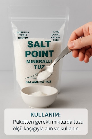 Sofrada Öğütme Tuzu 500 Gr Doğal Kaynak Tuzu, Yemeklik Ve Sofralık Kullanım