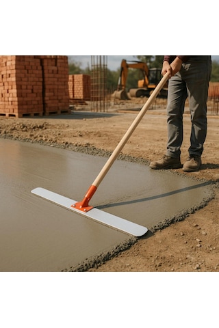 Fiber Beton Mastarı 90 Cm -fiberglas Iz Bırakmaz Sap Ve Eldiven Hediye Karışık