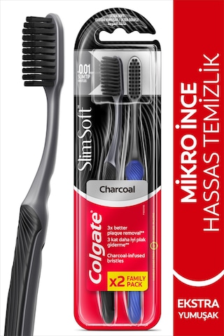 Colgate  Mikro Ince Charcoal Hassas Temizlik Yumuşak Diş Fırçası 1 1
