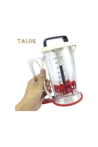 Pazly 900ml Ölçüm Hamur Dağıtıcı Cupcake Waffle Muffin Mix Krep Kek Ayırıcı Şeffaf