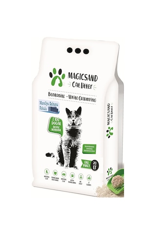 Magicsand Cat Litter Marsilya Sabun Kokulu İnce Topaklaşan Bentonit Kedi Kumu 20 L