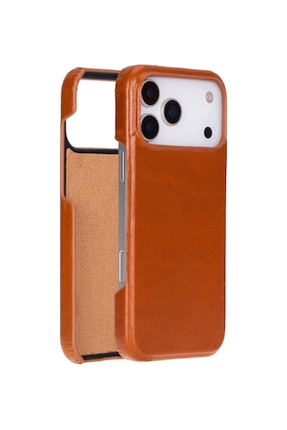 Bloomcase Ultimate Jacket Urban Tan Apple Uyumlu iPhone 17 Pro Max 6.9" Hakiki Deri Kılıf Taba