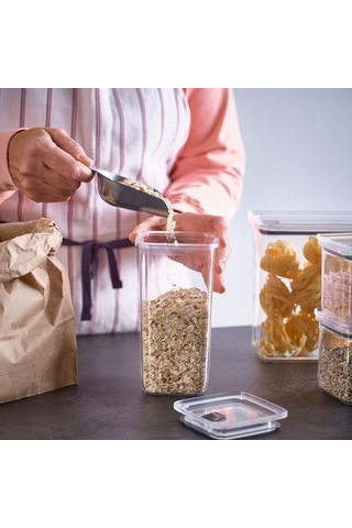 Ikea Korallvıppa Erzak Saklama Kabı Seti, Şeffaf, 6'lı Set