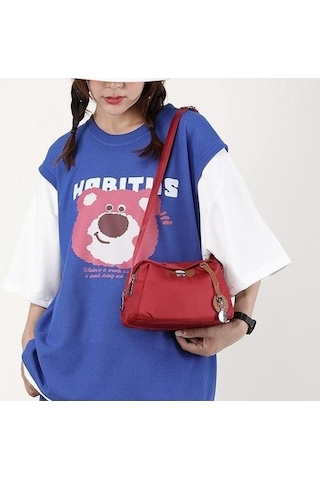 Tongxida Moda Omuz Çantası, Kadınlar İçin, Baskılı, Büyük Kapasite, Askılı, Konforlu, Naylon Yapım, Haki Geçirmez, Alışveriş Ç Haki